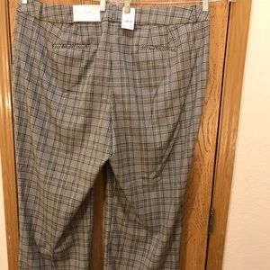 NWT CATO 24W GLEN PLAID TROUSERS